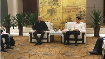 遂寧市副書(shū)記馮發(fā)貴會(huì )見(jiàn) 歐美產(chǎn)業(yè)園德國增特納（四川）有限公司米歇爾 探...